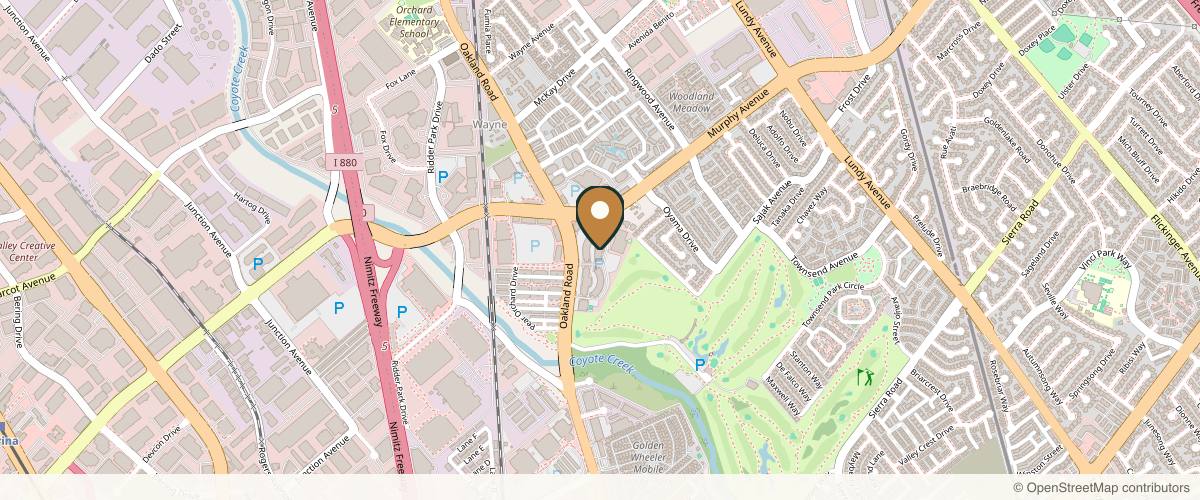 Map showing the exact location of Nucell Skin Medspa at 1620 Oakland Rd d106, San Jose, CA 95131, USA