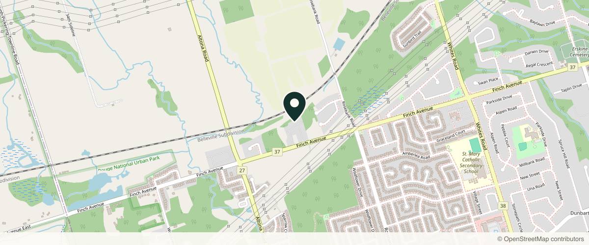 Map showing the exact location of NuLook Beauty & Medi Spa at 400 Finch Ave #14, Pickering, ON L1V 0G7, Canada