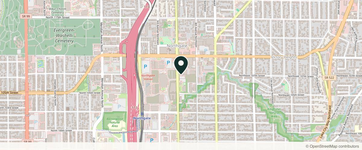 Map showing the exact location of NuMe Aesthetics at 10564 5th Ave NE #401, Seattle, WA 98125, USA
