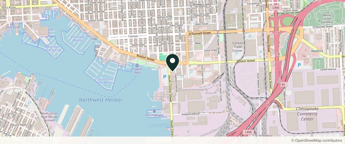 Map showing the exact location of Nurse Ashley Aesthetics at 3301 Boston St Ste 220-216, Baltimore, MD 21224, USA