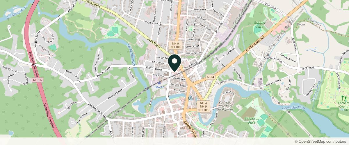 Map showing the exact location of Nurse Nel Aesthetics PLLC at 10 4th St Ste 100, Dover, NH 03820, USA