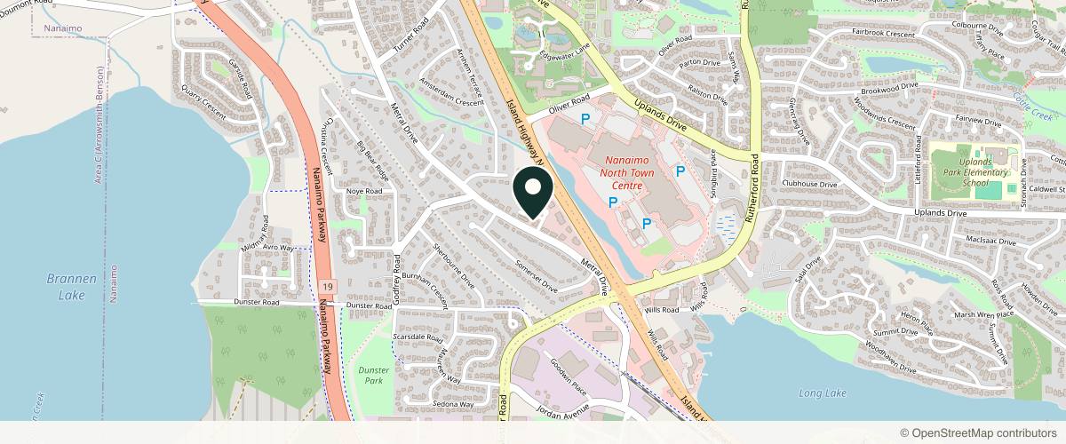 Map showing the exact location of Nurse Rachel at 5220 Dublin Way Unit 202, Nanaimo, BC V9T 2K8, Canada