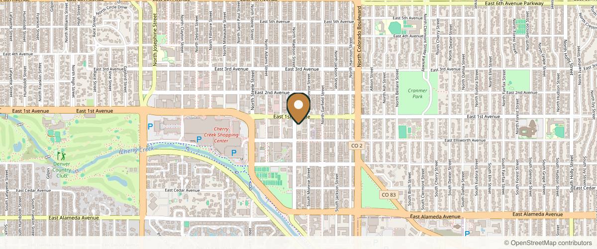 Map showing the exact location of Nurture Wellness & Aesthetics at 90 Madison St #201, Denver, CO 80206, USA