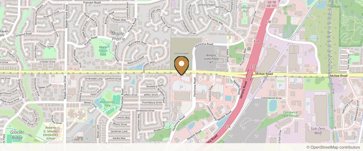 Map showing the exact location of NurturHer Aesthetics at 6317 McKee Rd #200, Fitchburg, WI 53719, USA