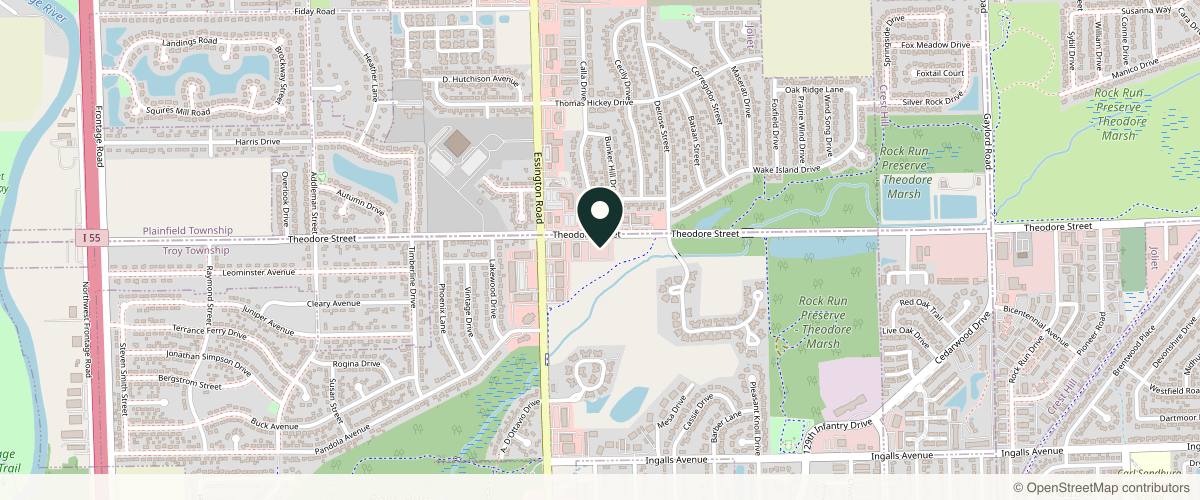 Map showing the exact location of Oak Dermatology at 3100 Theodore St Ste 202 and 203, Joliet, IL 60435