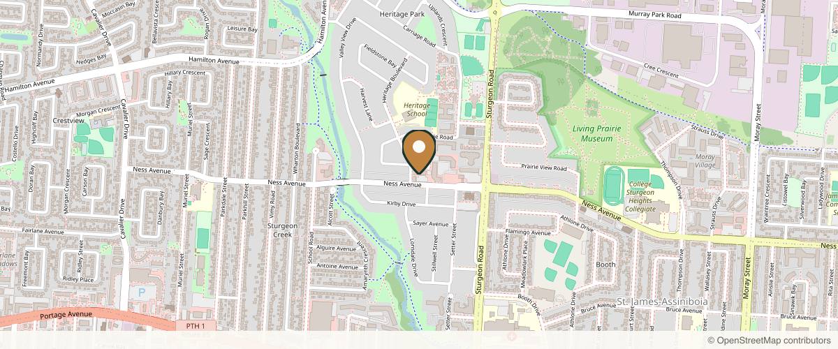 Map showing the exact location of Oasis Aesthetics Spa at 3073 Ness Ave, Winnipeg, MB R2Y 2G3, Canada