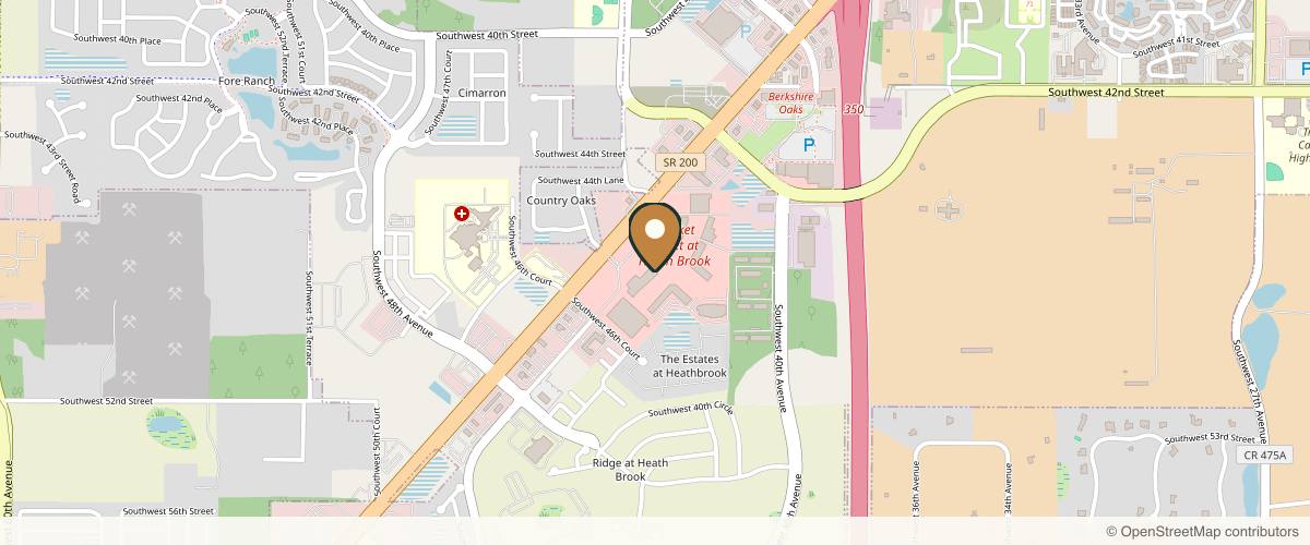 Map showing the exact location of Ocala Eye Aesthetics at 4414 SW College Rd Ste 1462 B, Ocala, FL 34474, USA
