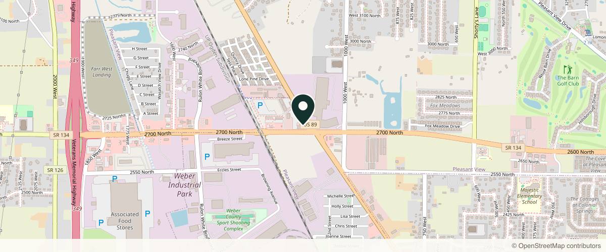 Map showing the exact location of Ogden Clinic | Mountain View at 1100 W 2700 N, Pleasant View, UT 84404, USA
