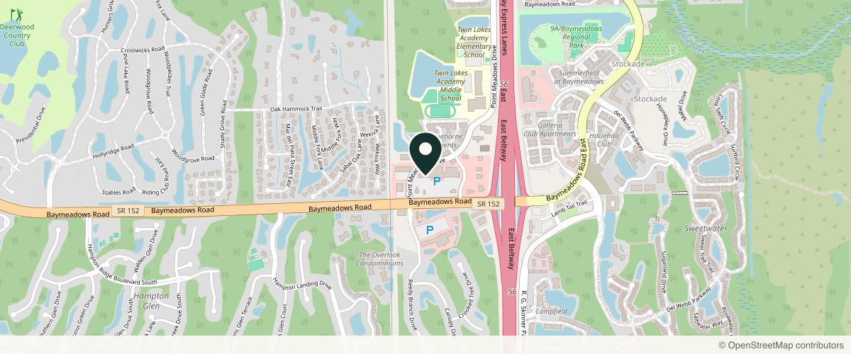 Map showing the exact location of Omni Medspa - Jacksonville at 10915 Baymeadows Rd Ste 109, Jacksonville, FL 32256, USA