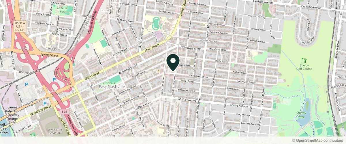 Map showing the exact location of Ona Skincare East Nashville at 1013 Fatherland St Ste 1, Nashville, TN 37206, USA