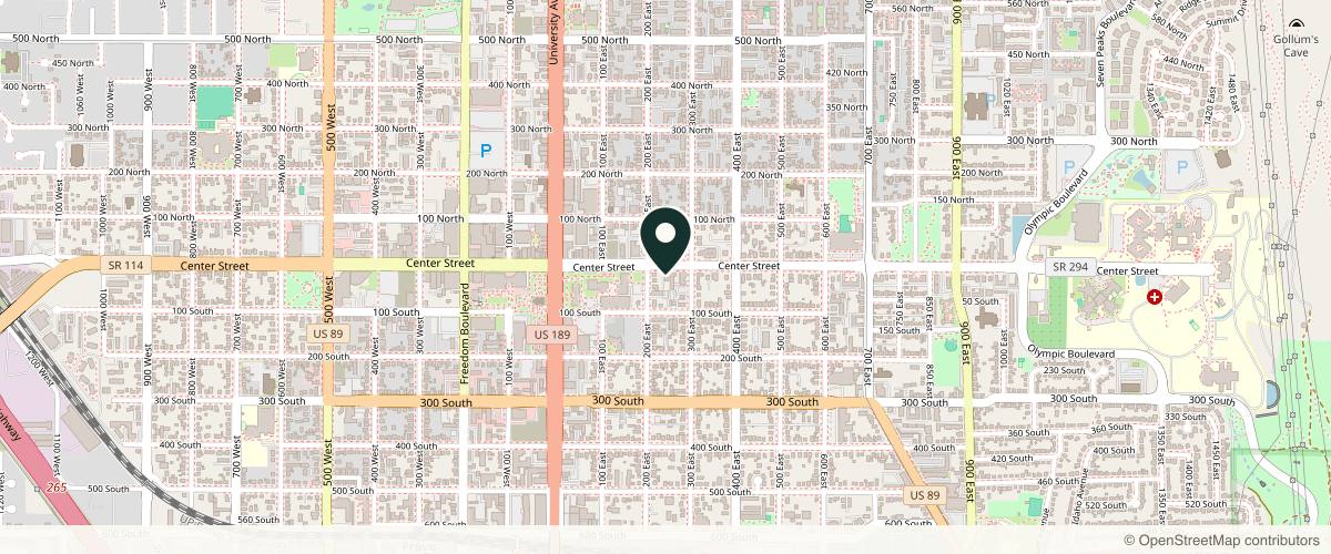 Map showing the exact location of Optimal Health Family Practice & Medspa at 240 E Center St, Provo, UT 84606, USA