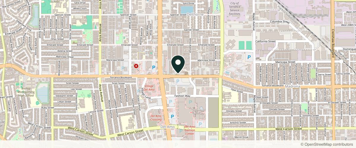 Map showing the exact location of OSVI Dermatology and Surgery Institute at 3661 Torrance Blvd #104, Torrance, CA 90503
