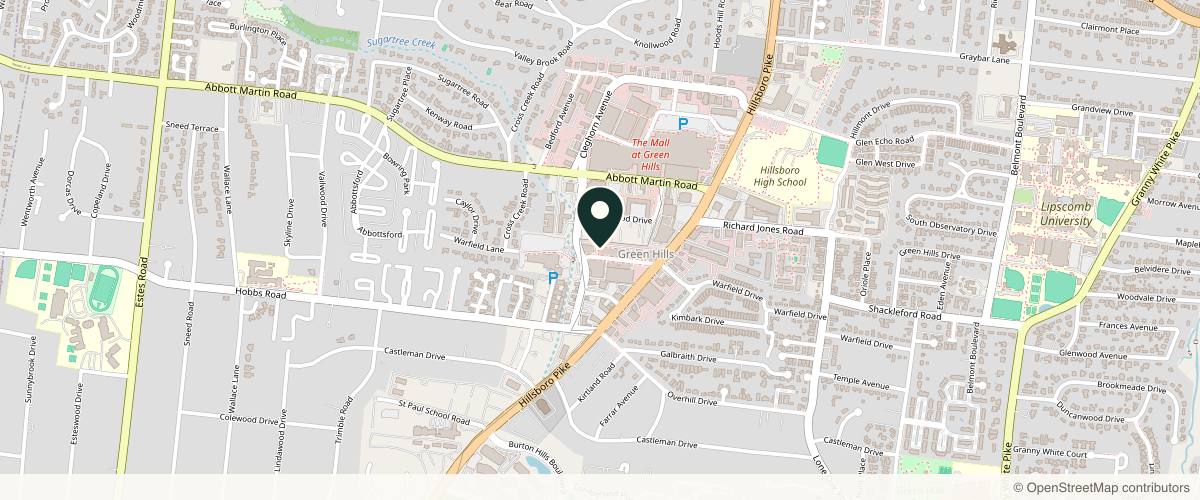 Map showing the exact location of OVME at 4017 Hillsboro Pike #310, Nashville, TN 37215, USA