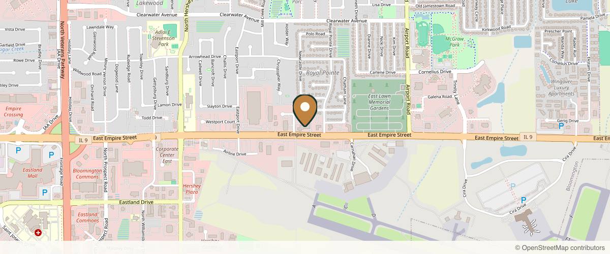 Map showing the exact location of Paige C. Holt, MD at 2502 E Empire St Ste C, Bloomington, IL 61704, USA