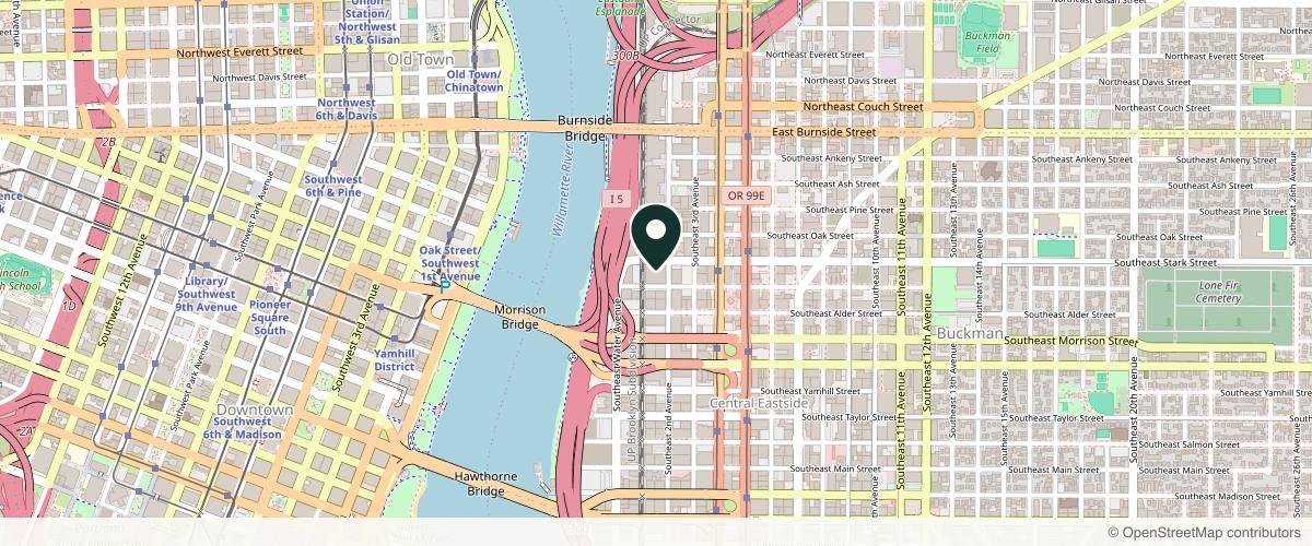 Map showing the exact location of Palace Aesthetics: A Beauty Collective at 107 SE Washington Street: #145, Portland, OR 97214, USA