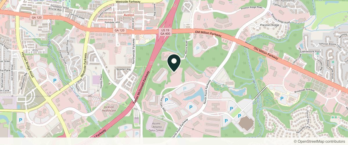 Map showing the exact location of Palma Aesthetics at 11680 Great Oaks Way #150, Alpharetta, GA 30022, USA
