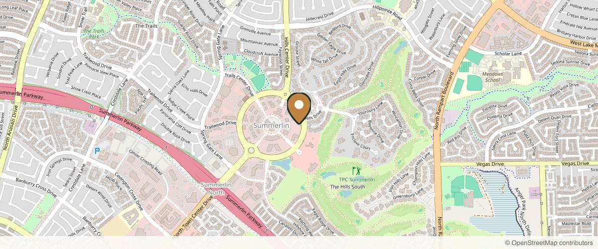 Map showing the exact location of Parie Med Spa at 1725 Village Center Cir Ste 150, Las Vegas, NV 89134, USA