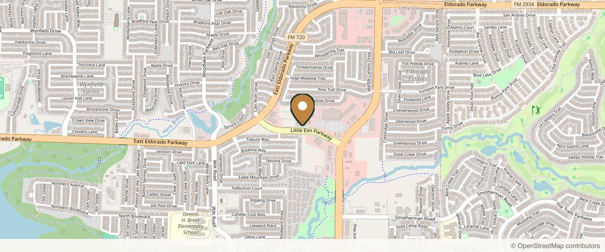 Map showing the exact location of Pari’s Medspa at 2601 Little Elm Pkwy Ste 1402, Little Elm, TX 75068, USA
