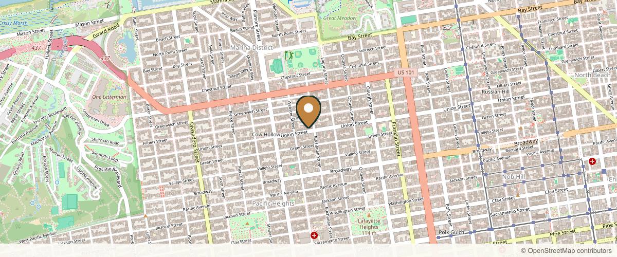 Map showing the exact location of ParlourRx at 2030 Union St Suite 300C, San Francisco, CA 94123, USA
