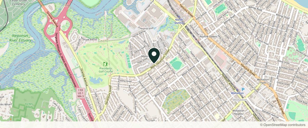 Map showing the exact location of Peak Image Med Spa at 225 W Squantum St Ste 300, Quincy, MA 02171, USA