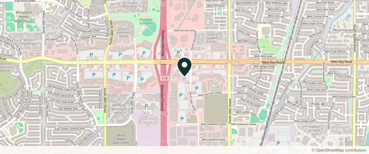Map showing the exact location of Perfect Dose Chandler at 900 N 54th St, Chandler, AZ 85226, USA