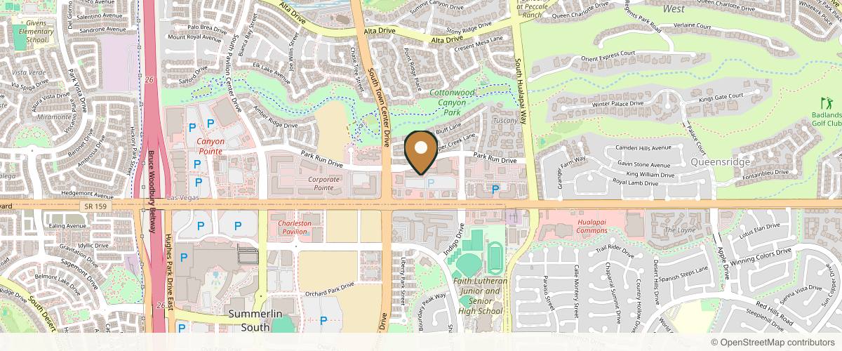 Map showing the exact location of Perfect Skin Las Vegas LLC at 10300 W Charleston Blvd Ste 17 -R16, Las Vegas, NV 89135, USA