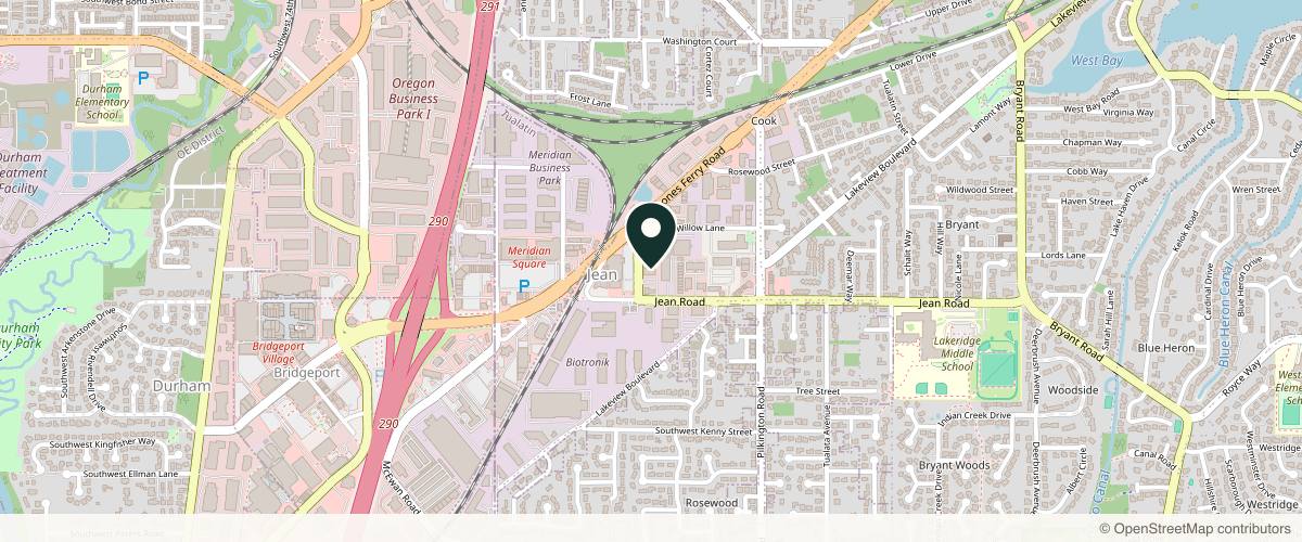 Map showing the exact location of Petroff Center Plastic Surgery and Medi-Spa at 17720 Jean Way #100, Lake Oswego, OR 97035, USA