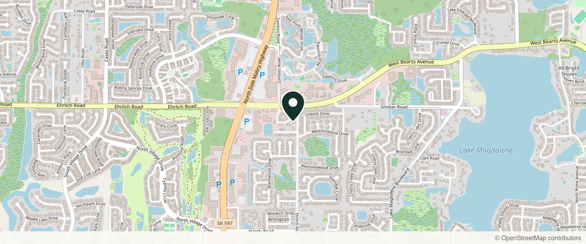 Map showing the exact location of PHDermatology- Carrollwood at 3622 Madaca Ln, Tampa, FL 33618