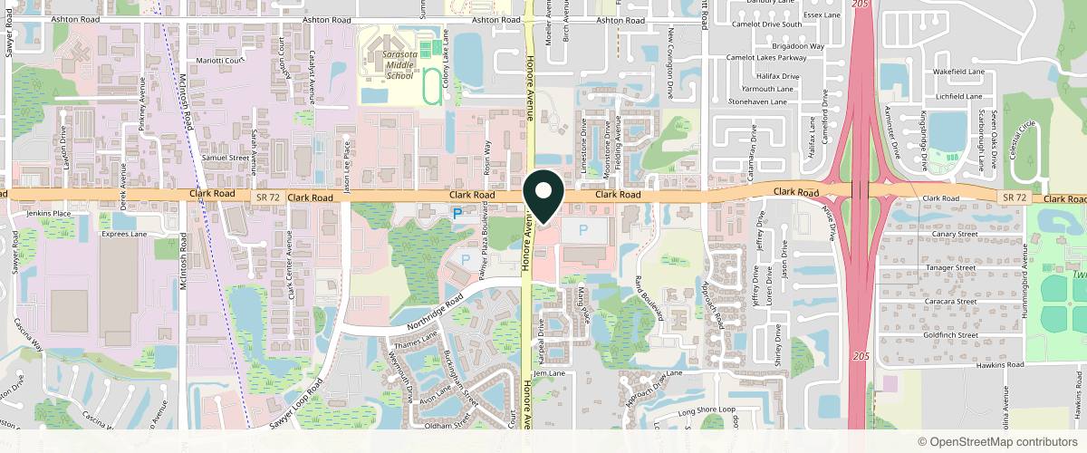 Map showing the exact location of PHDermatology- Palmer Ranch at 5310 Clark Rd #201, Sarasota, FL 34233