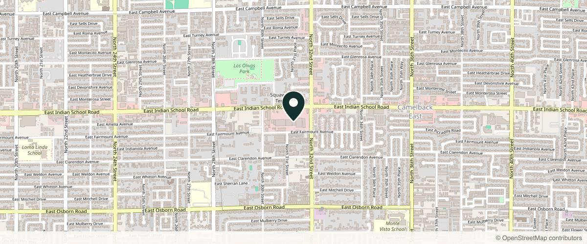 Map showing the exact location of Phoenix MedSpa at 3115 E Indian School Rd Ste 51, Phoenix, AZ 85016, USA