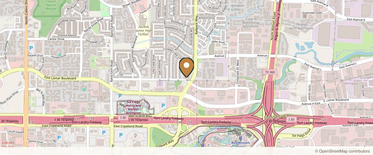 Map showing the exact location of Physician's Ageless Solutions at 1900 Ballpark Way #102, Arlington, TX 76006, USA