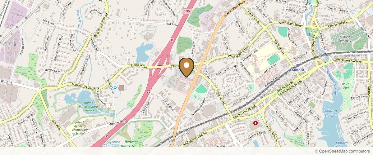 Map showing the exact location of Physicians Med Spa at 232 Boston Post Rd #14, Milford, CT 06460, USA