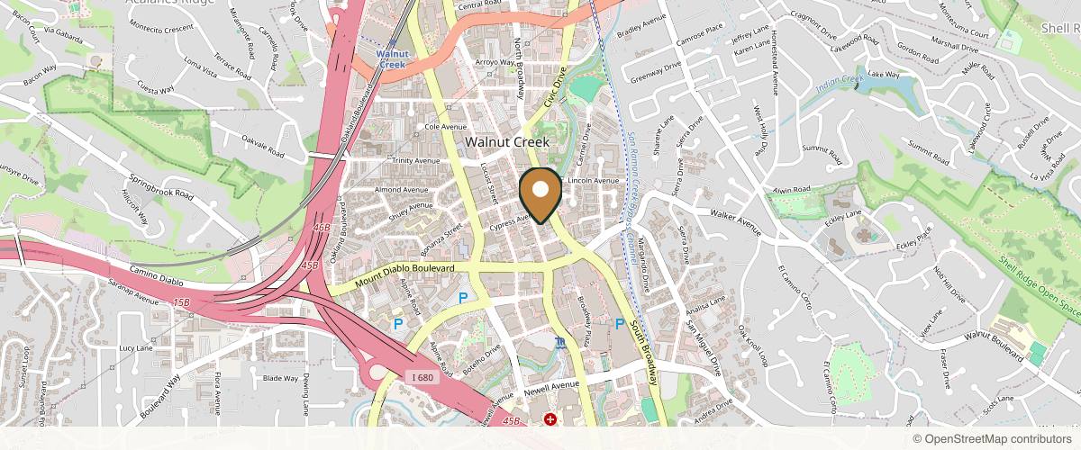 Map showing the exact location of Physicos Aesthetics at 1372 N Main St Ste 202, Walnut Creek, CA 94596, USA