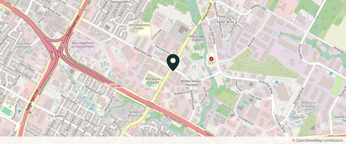 Map showing the exact location of Pink Aesthetics MEDSPA at 8101 Cameron Rd Ste 103, Austin, TX 78753, USA