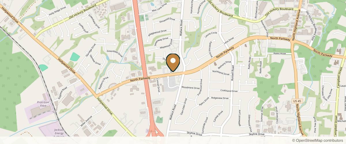 Map showing the exact location of Plastic Surgery Clinic Jackson at 10 Lynoak Cove, Jackson, TN 38305, USA