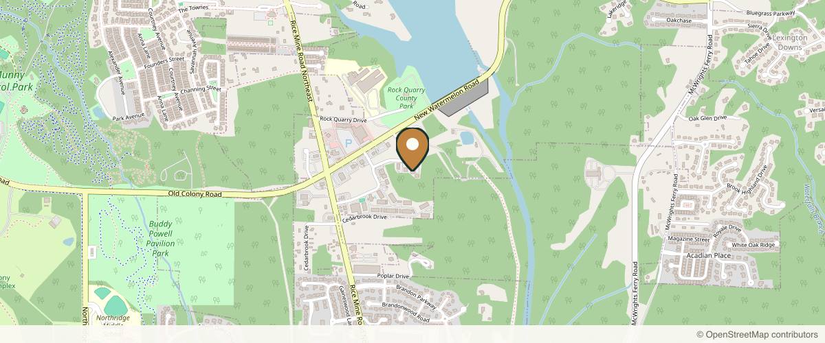 Map showing the exact location of Plastic Surgery of Tuscaloosa at 1847 Commons N Dr, Tuscaloosa, AL 35406, USA