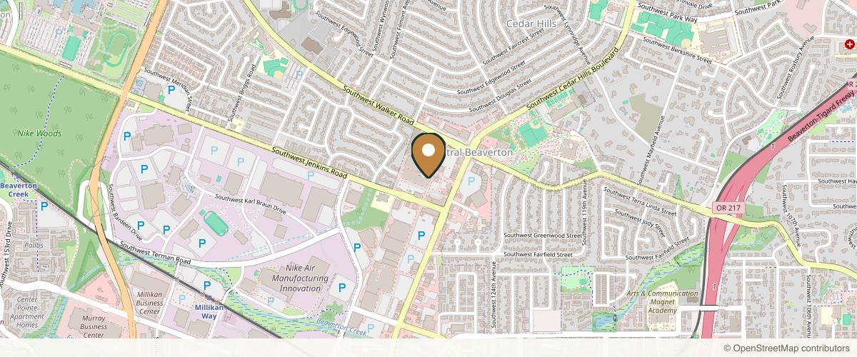 Map showing the exact location of Plump Medspa at 2725 SW Cedar Hills Blvd #115, Beaverton, OR 97005, USA