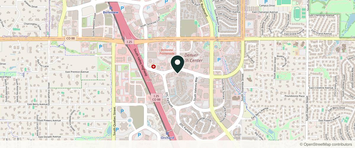Map showing the exact location of Posh Medical Beauty Spa at 8000 E Prentice Ave Ste B12, Greenwood Village, CO 80111, USA