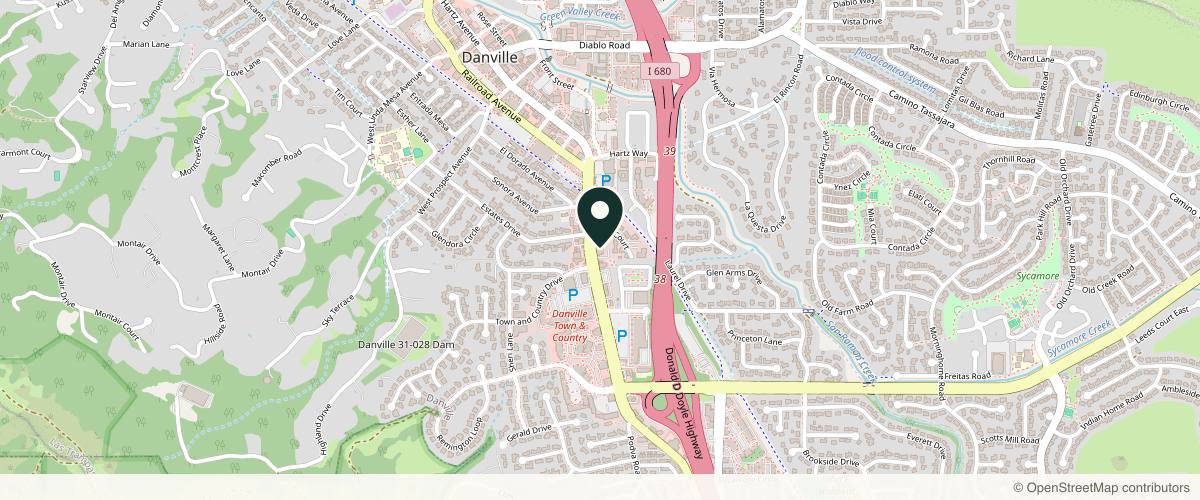 Map showing the exact location of Potozkin + Ellis Dermatology - Lasers - Aesthetics at 600 San Ramon Valley Blvd Ste 102, Danville, CA 94526, USA