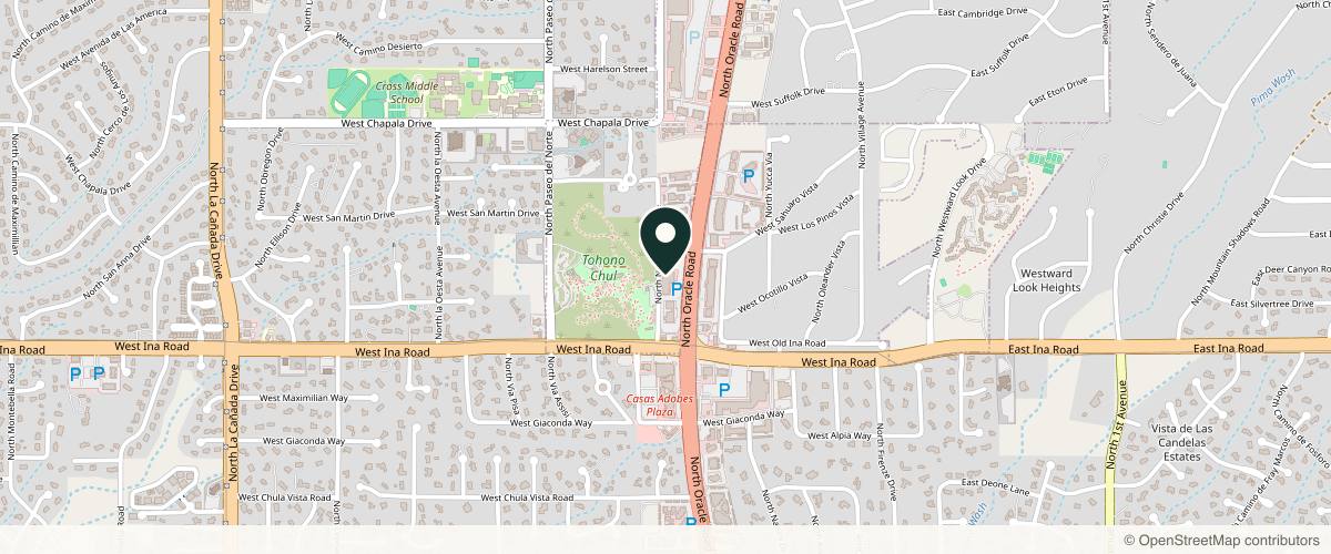 Map showing the exact location of Precision Cosmetics and Medspa at 7315 N Oracle Rd Ste 204, Tucson, AZ 85704, USA