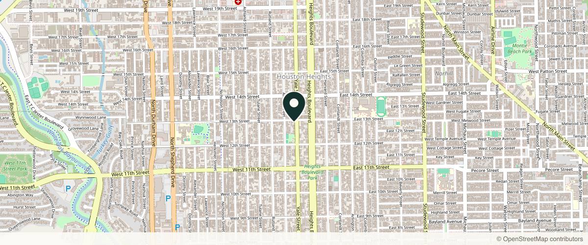 Map showing the exact location of Premier Derm Center at 1245 Yale St # A, Houston, TX 77008