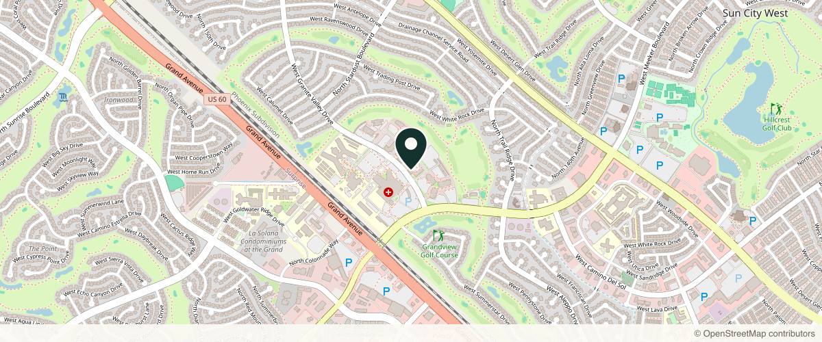 Map showing the exact location of Pretty Little Lies Aesthetics at 14300 W Granite Valley Dr Ste D-17, Sun City West, AZ 85375, USA