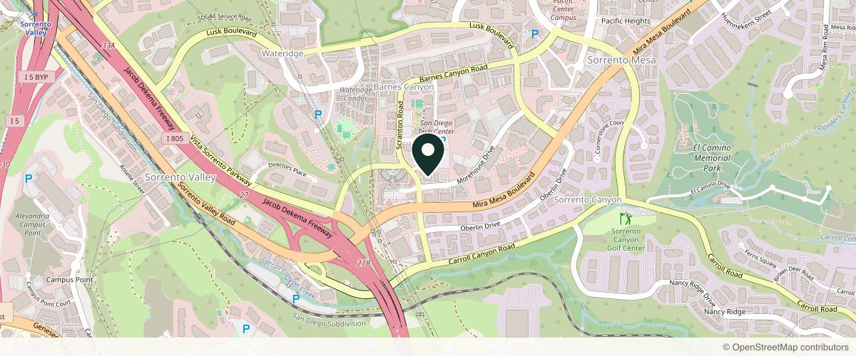 Map showing the exact location of Pretty Medical Spa at 5440 Morehouse Dr #3300, San Diego, CA 92121, USA