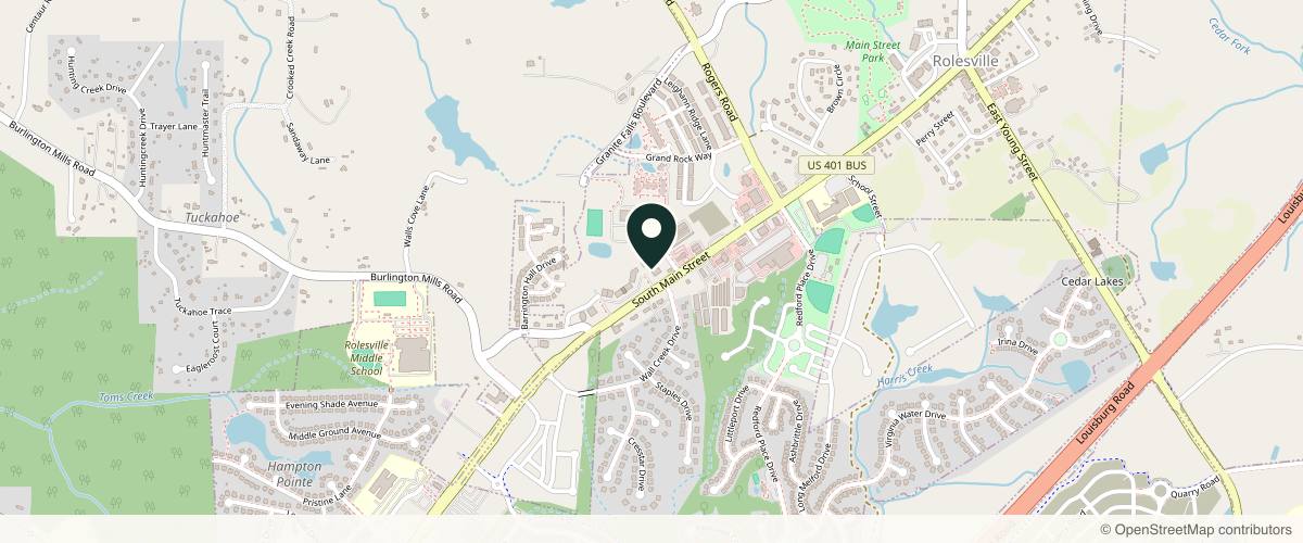 Map showing the exact location of Prime MD Aesthetics + Wellness at 112 Southtown Cir, Rolesville, NC 27571, USA