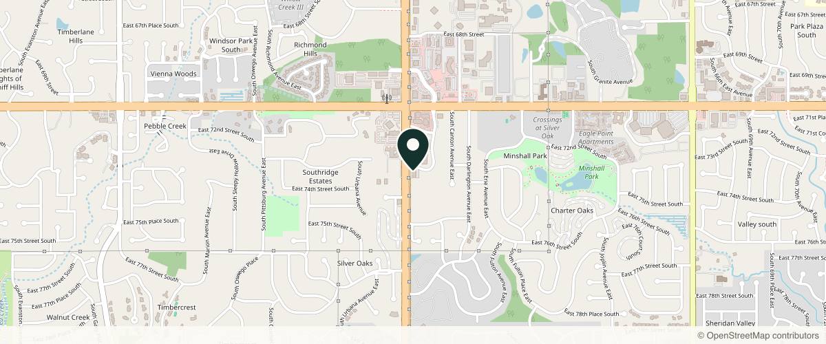 Map showing the exact location of Prime Medical Spa at 7307 S Yale Ave, Tulsa, OK 74136, USA