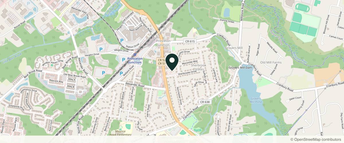 Map showing the exact location of Princeton Aesthetics at 61 Princeton Hightstown Rd #2C, Princeton Junction, NJ 08550, USA