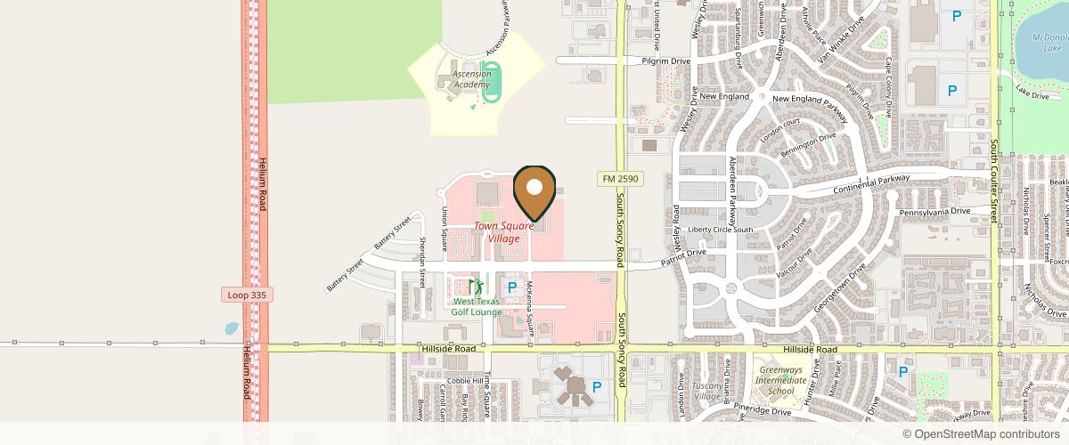 Map showing the exact location of Progress MD at 5461 McKenna Square Unit 201, Amarillo, TX 79119, USA