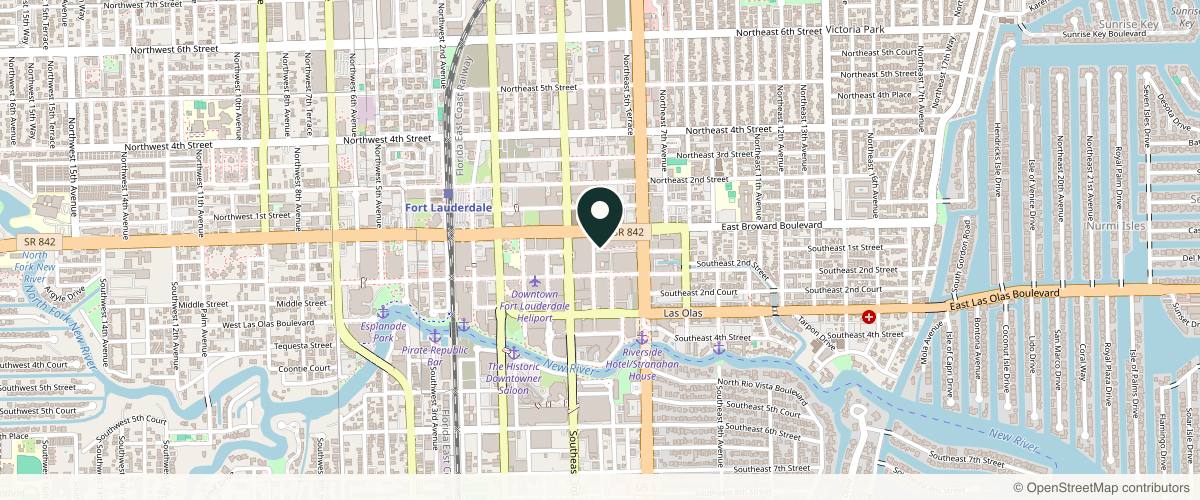 Map showing the exact location of ProMD Health Fort Lauderdale at 500 E Broward Blvd Suite 122, Fort Lauderdale, FL 33394, USA