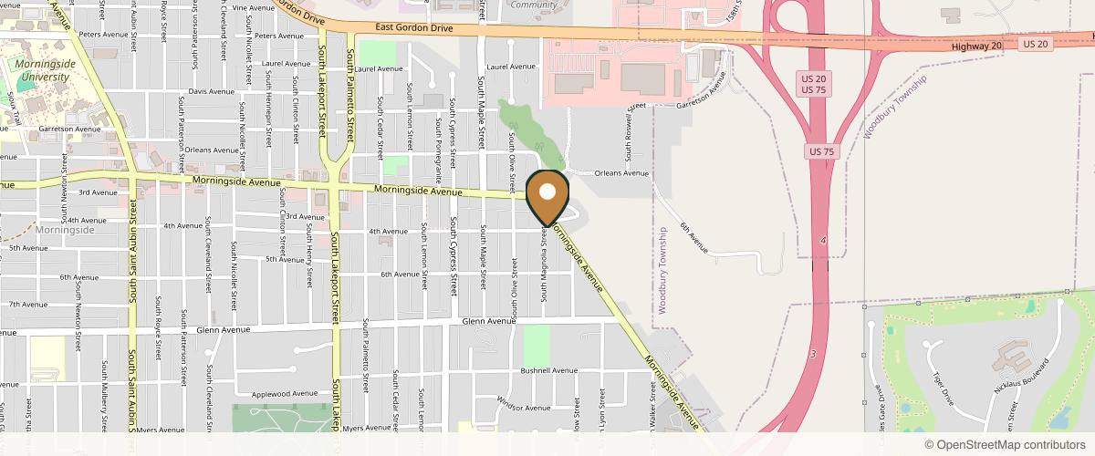 Map showing the exact location of Prosper Health and Aesthetics at 5402 Morningside Ave, Sioux City, IA 51106, USA