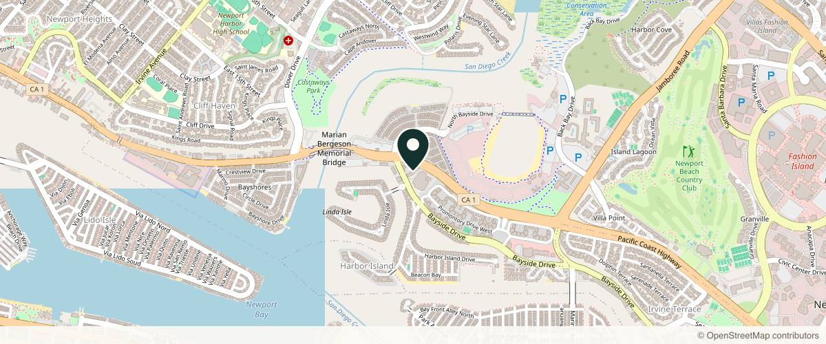 Map showing the exact location of Pure Beauty Medical Spa at 377 East Coast Hwy Unit 250 A, Newport Beach, CA 92660, USA